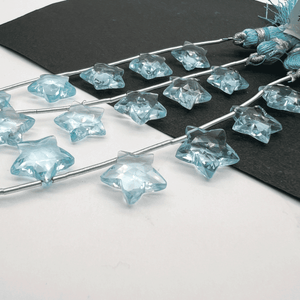 ☆星カット*ブルートパーズ*約10～12ｍｍ前後*MI001 - 07907 - aoneko_gems