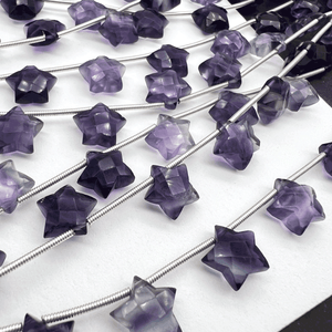 品質良しフローライト*星カット*約10ｍｍ前後*MI003 - 02703 - aoneko_gems