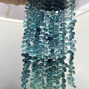 1/2連*品質良しのフローライト＊たっぷり♪スムースドロップ連 - aoneko_gems