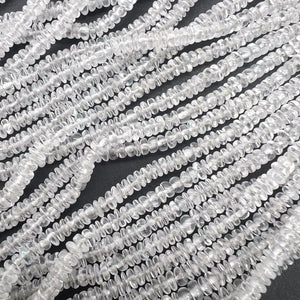 1/2連＊ぷるん♪ホワイトジルコン*スムースロンデル＊約3.0～4.5ｍｍ - aoneko_gems