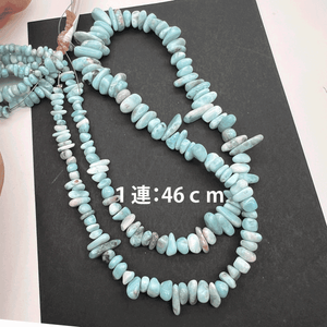 1/2連*太ましいラリマー*模様きれいなさざれ連*約4.0～10.0ｍｍ前後 - aoneko_gems