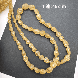 1/2連*濃い色ヘリオドール（ゴールデンベリル）*スムースオーバル*約4.5×4～10×8ｍｍ前後 - aoneko_gems