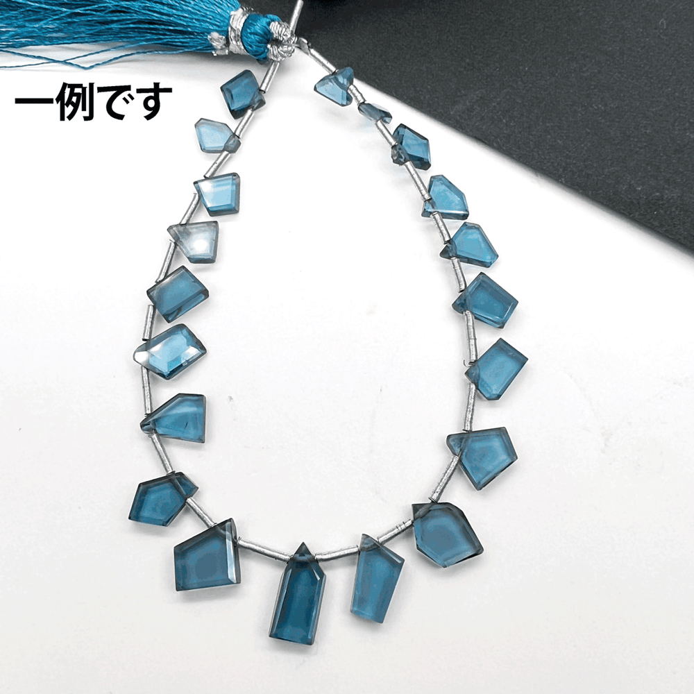 1/2連*ペラっと♪軽やか♪*高品質ロンドンブルートパーズ*スライスカット連*約4.5～8ｍｍ*MI001 - 05512 - aoneko_gems