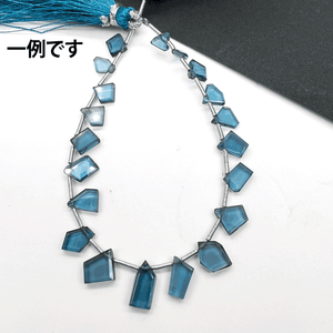 1/2連*ペラっと♪軽やか♪*高品質ロンドンブルートパーズ*スライスカット連*約4.5～8ｍｍ*MI001 - 05512 - aoneko_gems