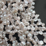 1/2連*高品質♪ツヤツヤ*ケシ型クレオパトラ＊淡水パール*約7.5ｍｍ前後 - aoneko_gems