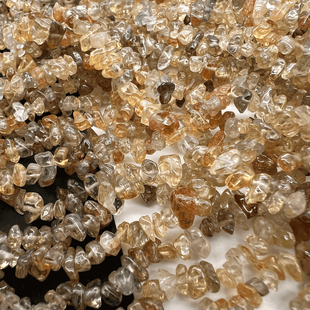1/2連*テリテリ＆ナチュラル*85ｃｍ連！*天然ジルコン*さざれ連*約3.5～5.0ｍｍ - aoneko_gems