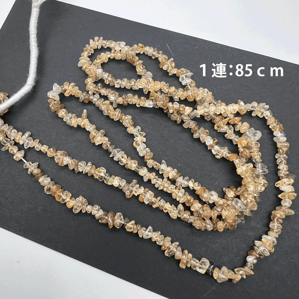 1/2連*テリテリ＆ナチュラル*85ｃｍ連！*天然ジルコン*さざれ連*約3.5～5.0ｍｍ - aoneko_gems