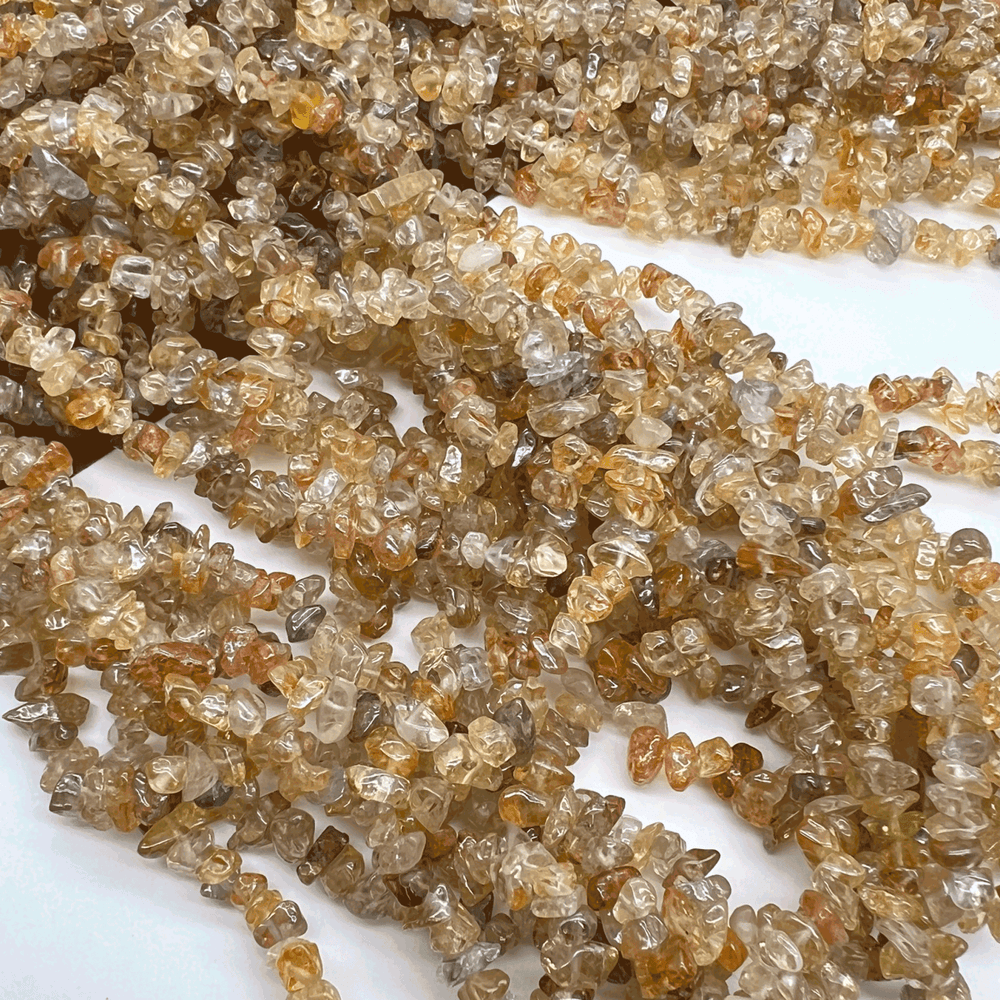 1/2連*テリテリ＆ナチュラル*85ｃｍ連！*天然ジルコン*さざれ連*約3.5～5.0ｍｍ - aoneko_gems