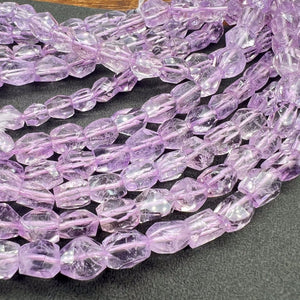 1/2連＊ライトアメジスト＊タンブルカット連＊約8×7ｍｍ前後 - aoneko_gems