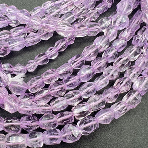 1/2連＊ライトアメジスト＊タンブルカット連＊約8×7ｍｍ前後 - aoneko_gems
