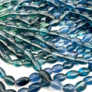 1/2連*高品質フローライト＊チューブ型連＊約9×6ｍｍ - aoneko_gems