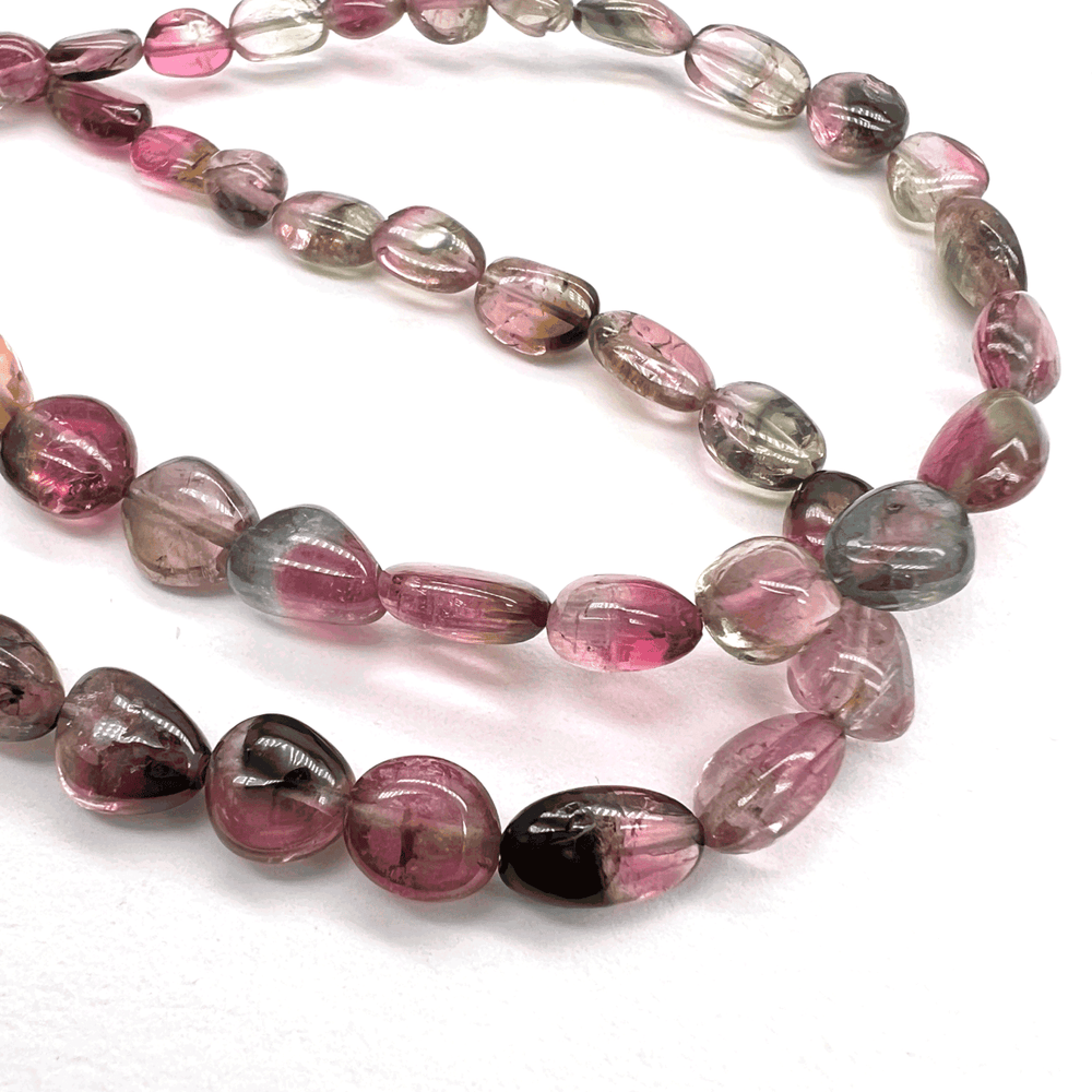 １連のみ*バイカラートルマリン(ウォーターメロントルマリン)*スムースオーバル*約3.8×3.3～8.8×8.2ｍｍ - aoneko_gems
