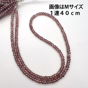 1/4連*大人っぽいレディッシュブラウン♪*タンザニア産レッドブラウンジルコン*ロンデルカット連 - aoneko_gems