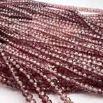1/4連*大人っぽいレディッシュブラウン♪*タンザニア産レッドブラウンジルコン*ロンデルカット連 - aoneko_gems