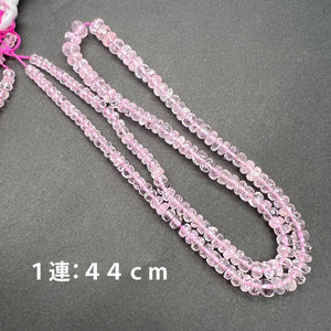 1/4連*太ましい♪透明感良し♪高品質モルガナイト*ロンデルカット*約3.5～7.5ｍｍ - aoneko_gems