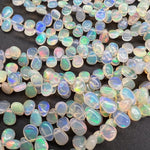 1/4連*イエロー*エチオピアオパール*スムースペアシェイプ連*約5×4～9×5ｍｍ前後 - aoneko_gems