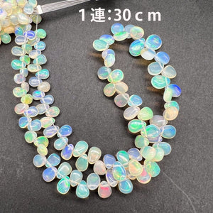 1/4連*イエロー*エチオピアオパール*スムースペアシェイプ連*約5×4～9×5ｍｍ前後 - aoneko_gems