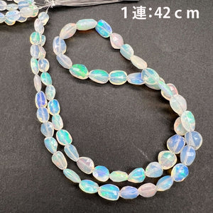 1/4連*エチオピアオパール*大きめオーバルカット連*約6×4.5～8×7.5ｍｍ前後 - aoneko_gems