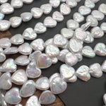 1/4連(8粒)*ぴっかぴか高品質♪淡水パール＊ハート型＊約12～13ｍｍ - aoneko_gems