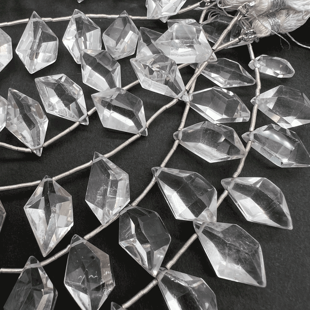 特価*クォーツ*スピンドルカット連*約15×8～18×10ｍｍ*MI001 - 02003 - aoneko_gems