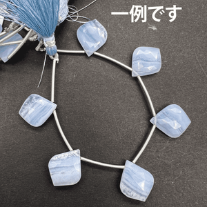 ブルーレースアゲート*モロッカンカット*約17×14ｍｍ前後*MI003 - 01104 - aoneko_gems