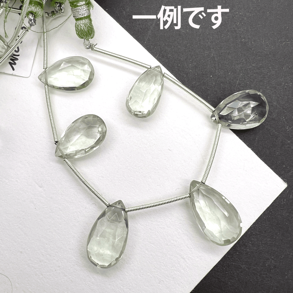 高品質*大粒プラシオライト*すっきりペアシェイプカット*約17×9ｍｍ前後*MI003 - 02803 - aoneko_gems