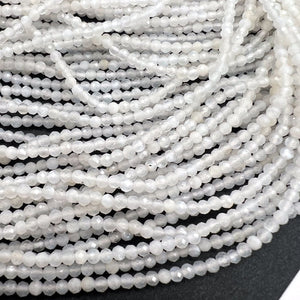 極小*ホワイトムーンストーン*ラウンドカット*約2.0ｍｍ - aoneko_gems