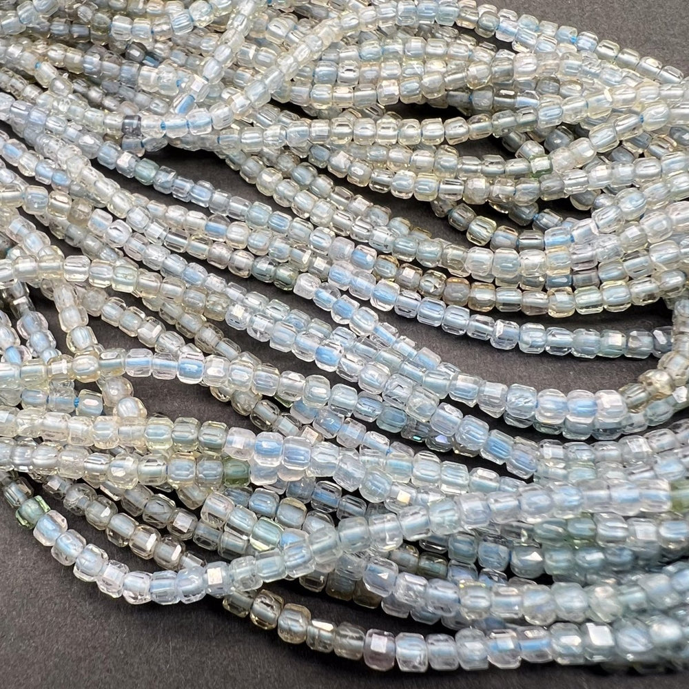 お得♪*無色&薄ブラウン*高品質*ジルコン*小粒キューブカット＊約2.0ｍｍ - aoneko_gems