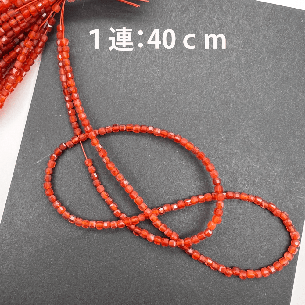 特価*鮮やかカーネリアン*キューブカット*約2.0ｍｍ*MI004 - 06501 - aoneko_gems