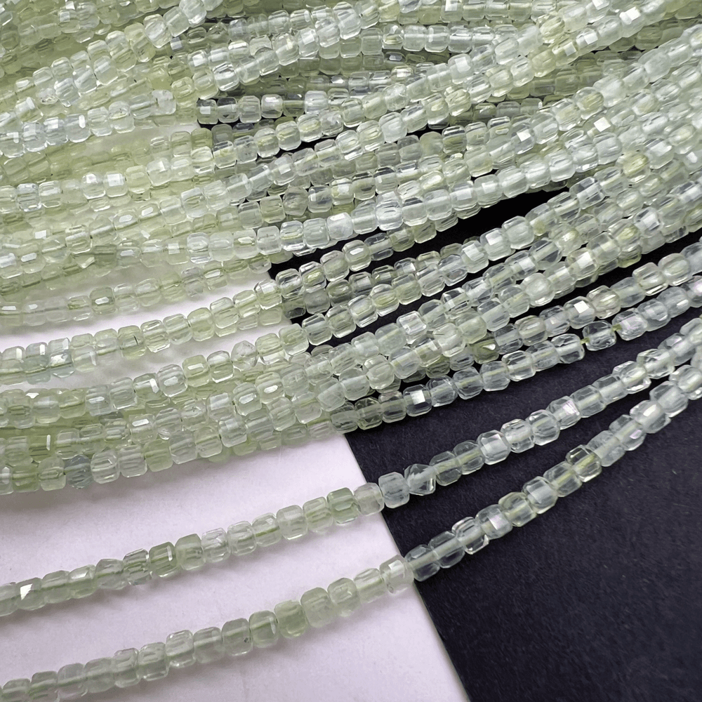 高品質*プレナイト*キューブカット*約2.2ｍｍ*MI005 - 08201 - aoneko_gems