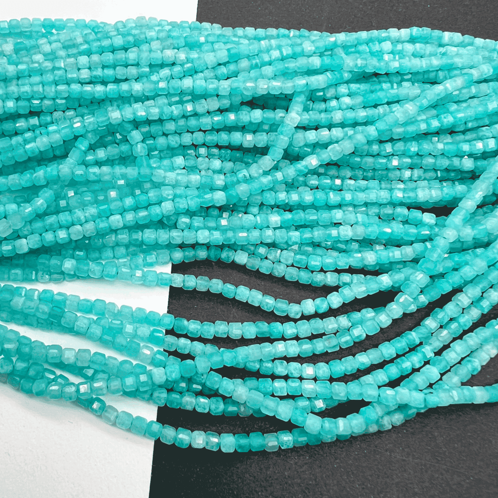 高品質*アマゾナイト*キューブカット*約2.4ｍｍ*MK003 - 00301 - aoneko_gems