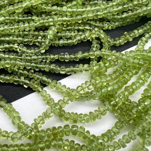 お得♪*春色ペリドット＊スムースロンデル＊約3.0～3.5ｍｍ - aoneko_gems