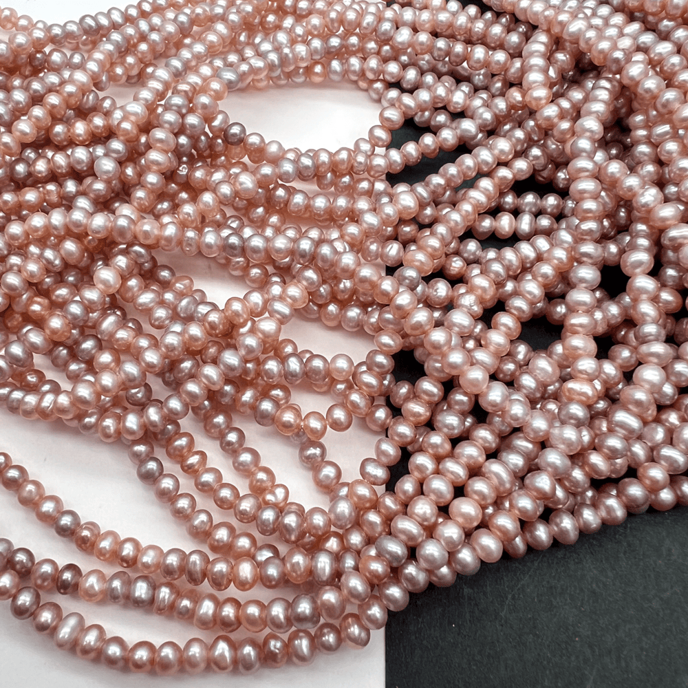 小粒ボテト*天然色オレンジピンク♪淡水パール*約3.0～3.5ｍｍ*MI005 - 06802 - aoneko_gems