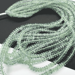 フレッシュなグリーン*高品質フローライト*スムースロンデル*約3.0～5.5ｍｍ - aoneko_gems