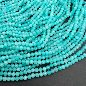 高品質*夏色アマゾナイト*ラウンドカット＊約3.0ｍｍ - aoneko_gems