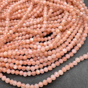 ピーチムーンストーン*ラウンドカット*約3.0ｍｍ - aoneko_gems