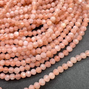 ピーチムーンストーン*ラウンドカット*約3.0ｍｍ - aoneko_gems