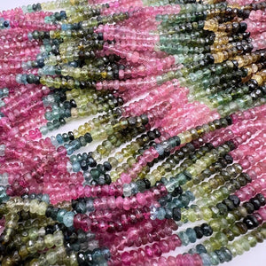 お得♪マルチカラートルマリン*ロンデルカット*約3.3～3.5ｍｍ - aoneko_gems