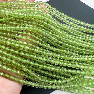 ペリドット＊ラウンドカット＊約3.4ｍｍ - aoneko_gems