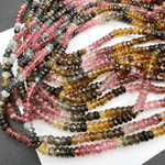 太めのマルチカラートルマリン*ロンデルカット*約4.0ｍｍ前後 - aoneko_gems