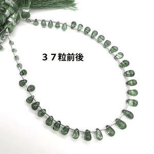 高品質グリーンアパタイト*スムースドロップ連*約4.5×3.5～7×4.5ｍｍ*MI001 - 03002 - aoneko_gems