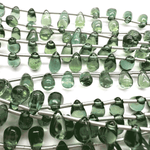 高品質グリーンアパタイト*スムースドロップ連*約4.5×3.5～7×4.5ｍｍ*MI001 - 03002 - aoneko_gems