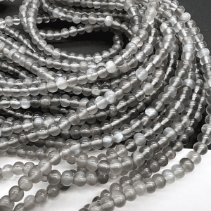 グレームーンストーン*丸めロンデル*スムースロンデル*約4.5ｍｍ*SH001 - 0040505 - aoneko_gems