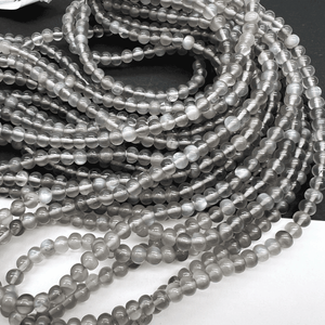 グレームーンストーン*丸めロンデル*スムースロンデル*約4.5ｍｍ*SH001 - 0040505 - aoneko_gems