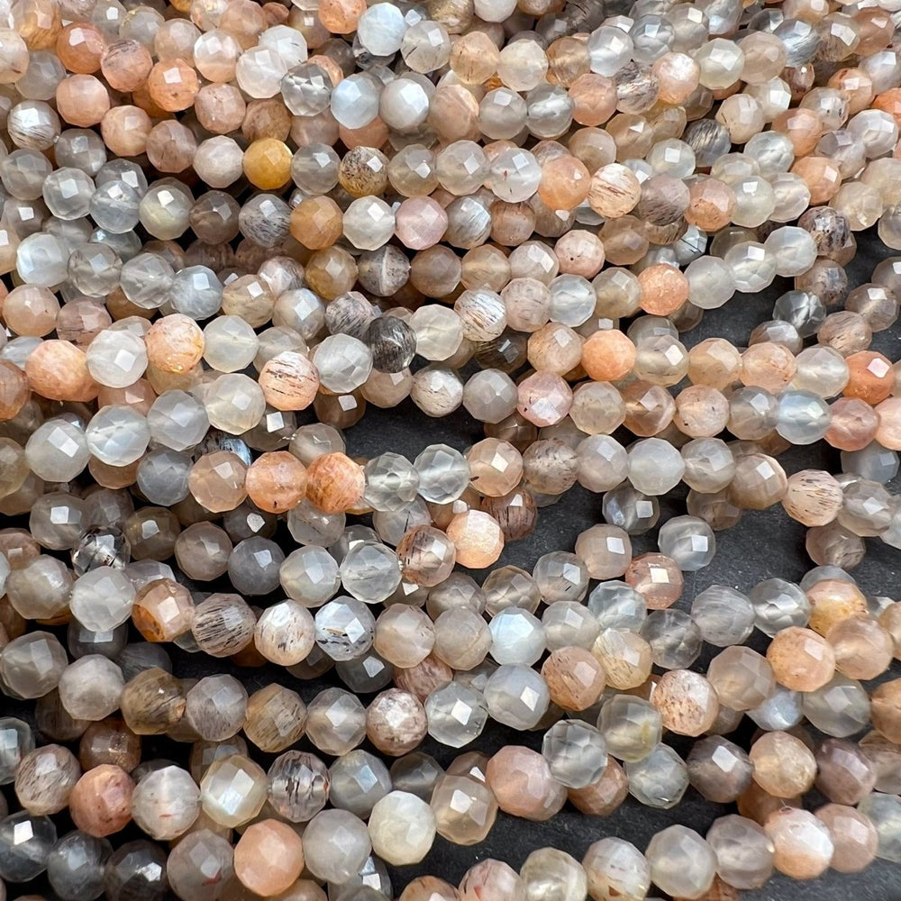 大きめ4ｍｍ*チョコレートムーンストーン*ラウンドカット*約4.0ｍｍ*MK001 - 0401 - aoneko_gems