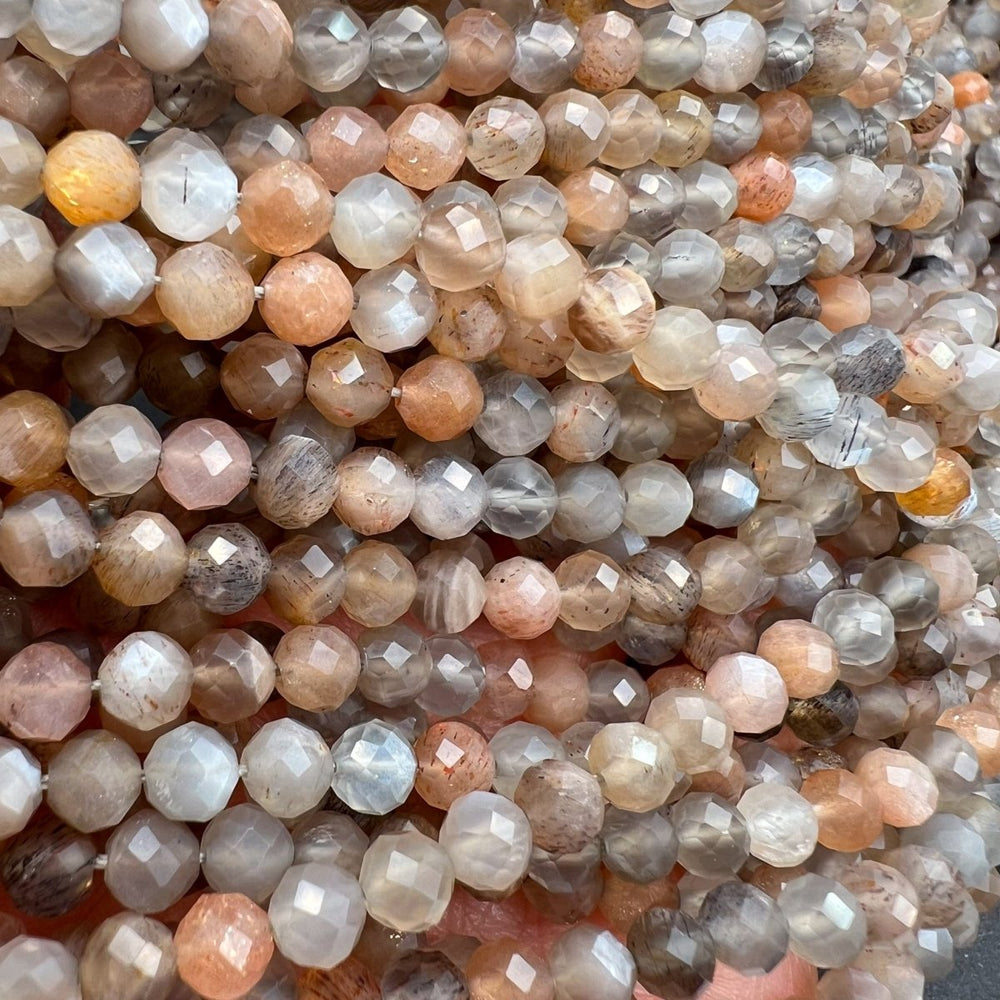 大きめ4ｍｍ*チョコレートムーンストーン*ラウンドカット*約4.0ｍｍ*MK001 - 0401 - aoneko_gems