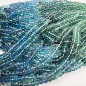 特価*太ましいフローライト*アフガニスタン産*ロンデルカット*約5.0～5.5ｍｍ - aoneko_gems