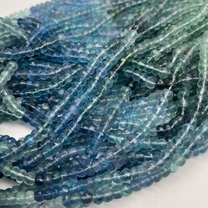 特価*太ましいフローライト*アフガニスタン産*ロンデルカット*約5.0～5.5ｍｍ - aoneko_gems