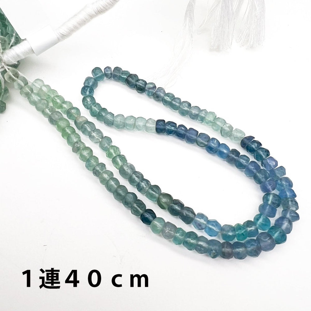 特価*太ましいフローライト*アフガニスタン産*ロンデルカット*約5.0～5.5ｍｍ - aoneko_gems