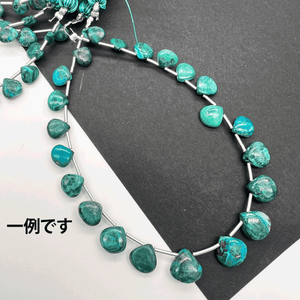 人気石のコラボ*クリソコラ・マラカイト*スムースマロン連*約5～9ｍｍ*MI001 - 08304 - aoneko_gems